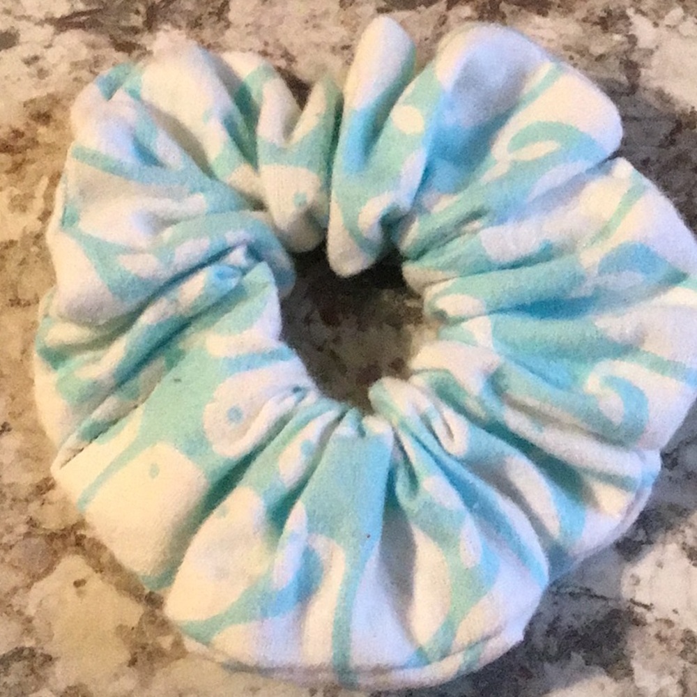 Light blue white whales ocean well scrunchie VSCO
